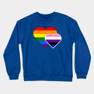 Gender Fluid Double Heart Crewneck Sweatshirt